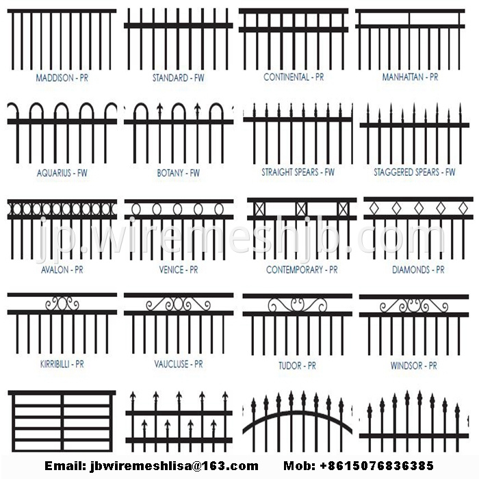 Zinc Steel Wrought Iron Fence